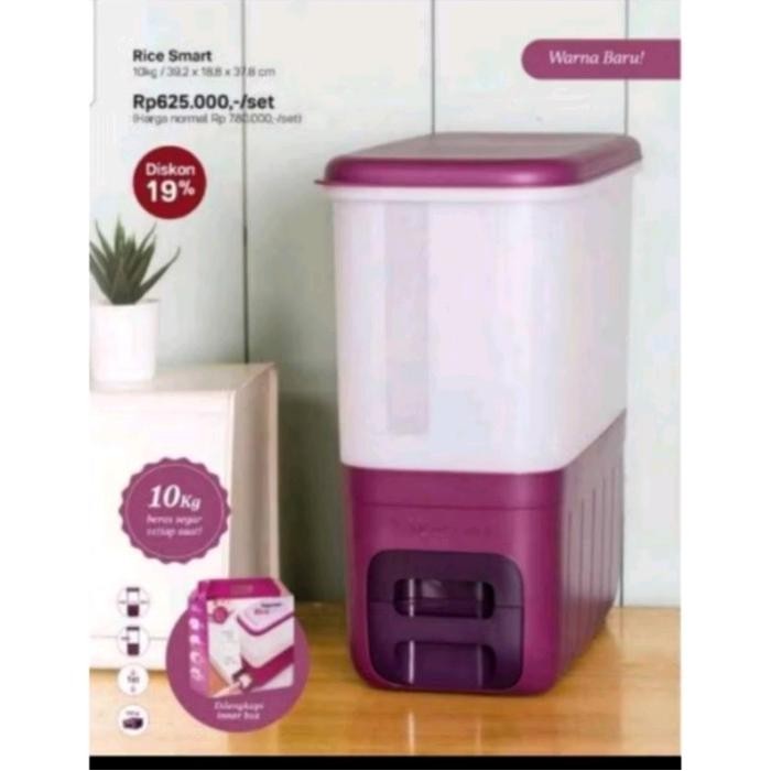 TERBARU rice smart Tupperware / tempat beras Tupperware