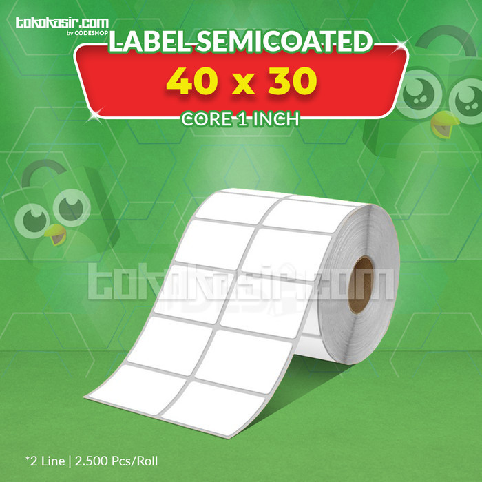 

Sale Label Barcode 40 X 30 Semicoated Sticker Label Isi 2.500 Pcs