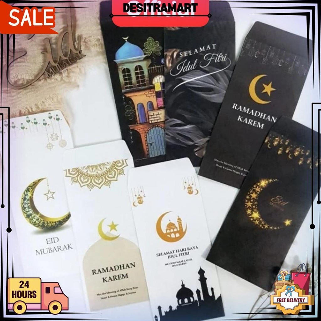 

(10 Pcs) Amplop Lebaran Panjang Premium,Amplop Angpau Thr D Cod