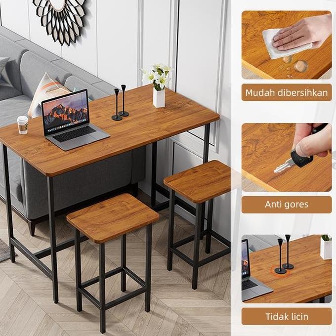 Etife Meja Makan / Meja Makan Kayu/ Meja Bar / Meja Bar Panjang Sempit / Meja Dapur Meja Bar
