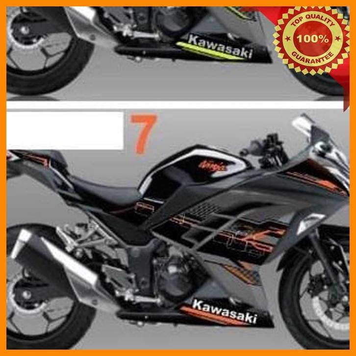 [AMC] STRIPING NINJA 250 FI SE 2013/14 HITAM ABU ABU (ORANGE) CUSTOM
