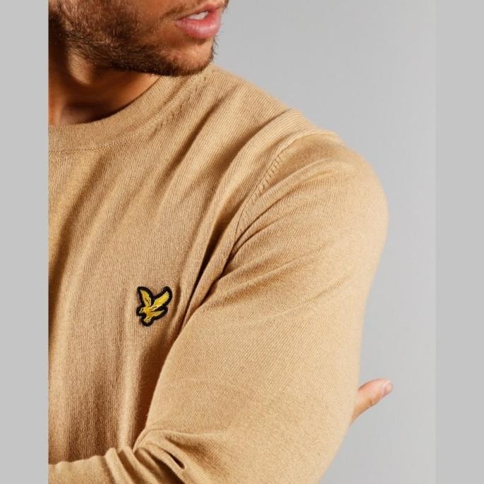 Sale Lyle & Scott Merino Jumper Sand Original