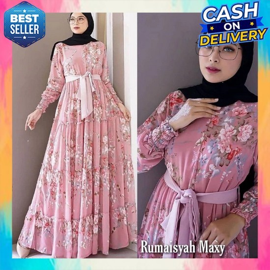 Premium Import Gamis Cewek Model Mewah Dres Syari Kondangan Dress Jumbo Muslimah Gamis Terbaru 2025 