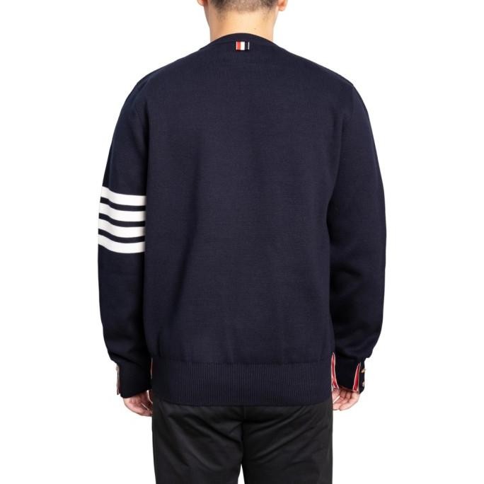 Murah Thom Browne Classic Loopback 4-Bar Sweater