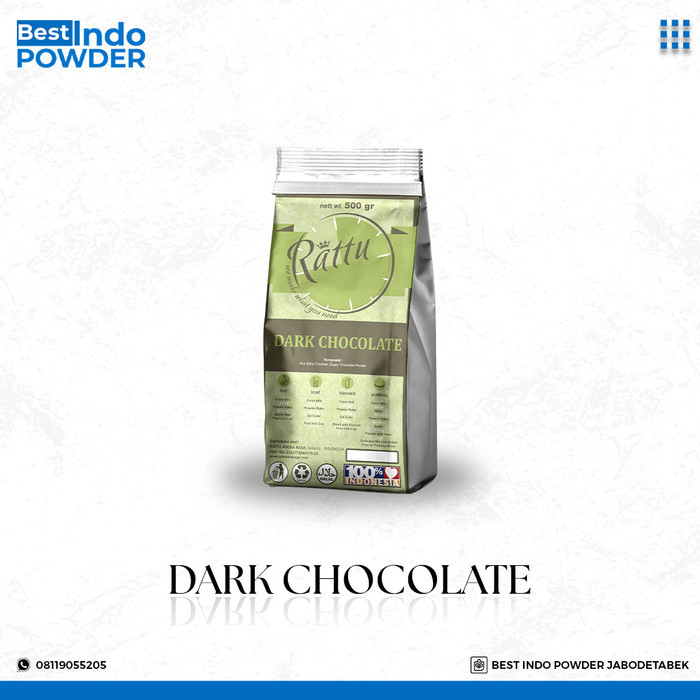 

BUBUK DARK OCOLATE RATTU BEVERAGE 500gr / POWDER DARK OCOLATE