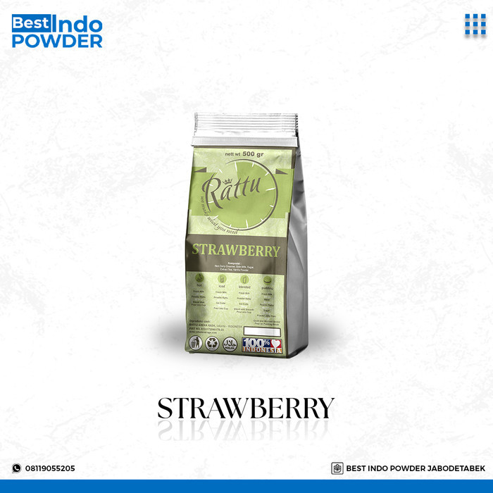 

BUBUK STRAWBERRY RATTU BEVERAGE 500gr / BUBUK STROBERI MURAH