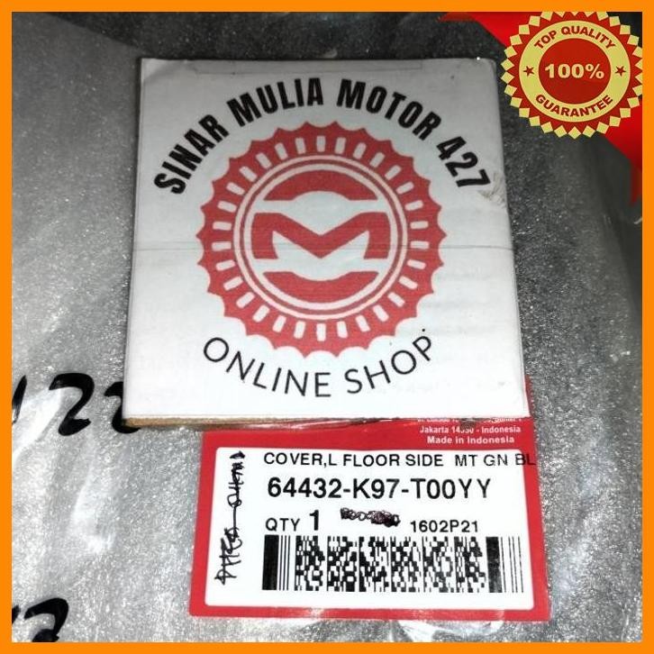 [SMM] COVER FLOOR SIDE KIRI PCX 150 HITAM DOF ORI AHM 64432K97T00YY