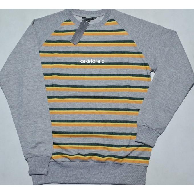 Promo Sweater Pria Details Abu Kuning Sdp 02 Original & Real Picture