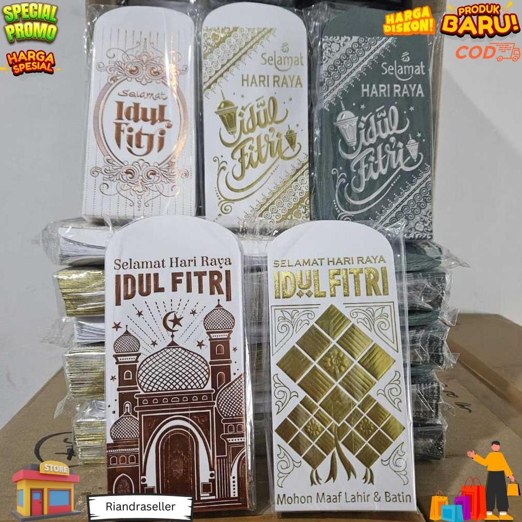 

100Pcs Dan 50Pcs Amplop Idul Fitri Karakter Ukuran Besar L 8X15Cm Amplop Ampau Lebaran Grosir 1 Pak D Promo Puncak