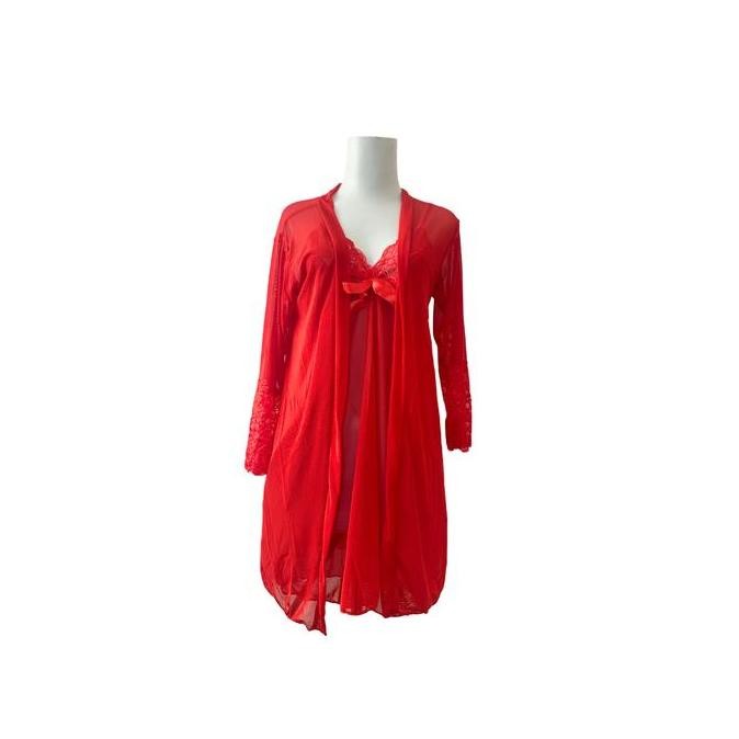 

Set Piyama Baju Tidur Renda Jubah Kimono Lembut 1304 Wanita Lingerie Original
