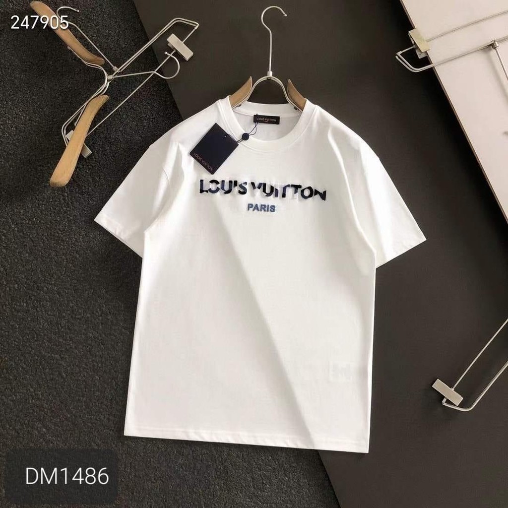 BAJU KAOS PUTIH PRIA MOTIF LOGO T SHIRT LENGAN PENDEK ATASAN COWOK IMPORT BAJU KAOS BRANDED PRIA