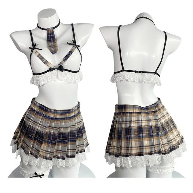

Sexy Lingerie Set Cosplay Pelaut Seragam Pelajar Nakal Rok Mini A521 Original
