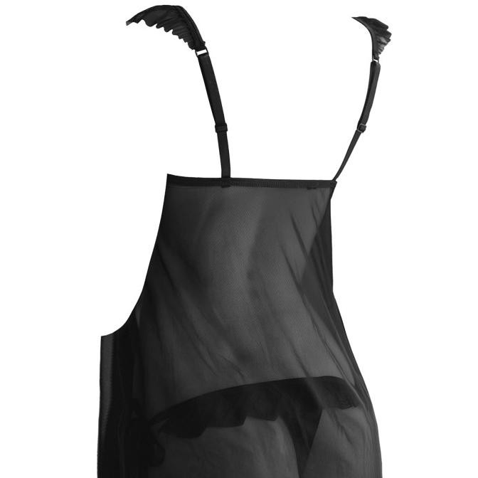 

L1133 Lingerie Sexy Baju Tidur Dinas Malam Haram Seksi Babydoll Mini Dress Open Cup Hitam Original