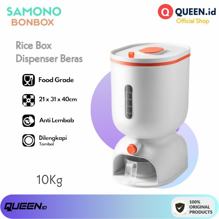 

Samono SRB001 Dispenser Beras Rice Box Kapasitas 10Kg Kotak Beras