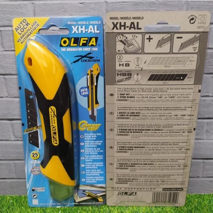 

SIAP KIRIM OLFA XH-AL PISAU CUTTER 25MM AUTO LOCK SNAP-OFF BLADE CUTTER