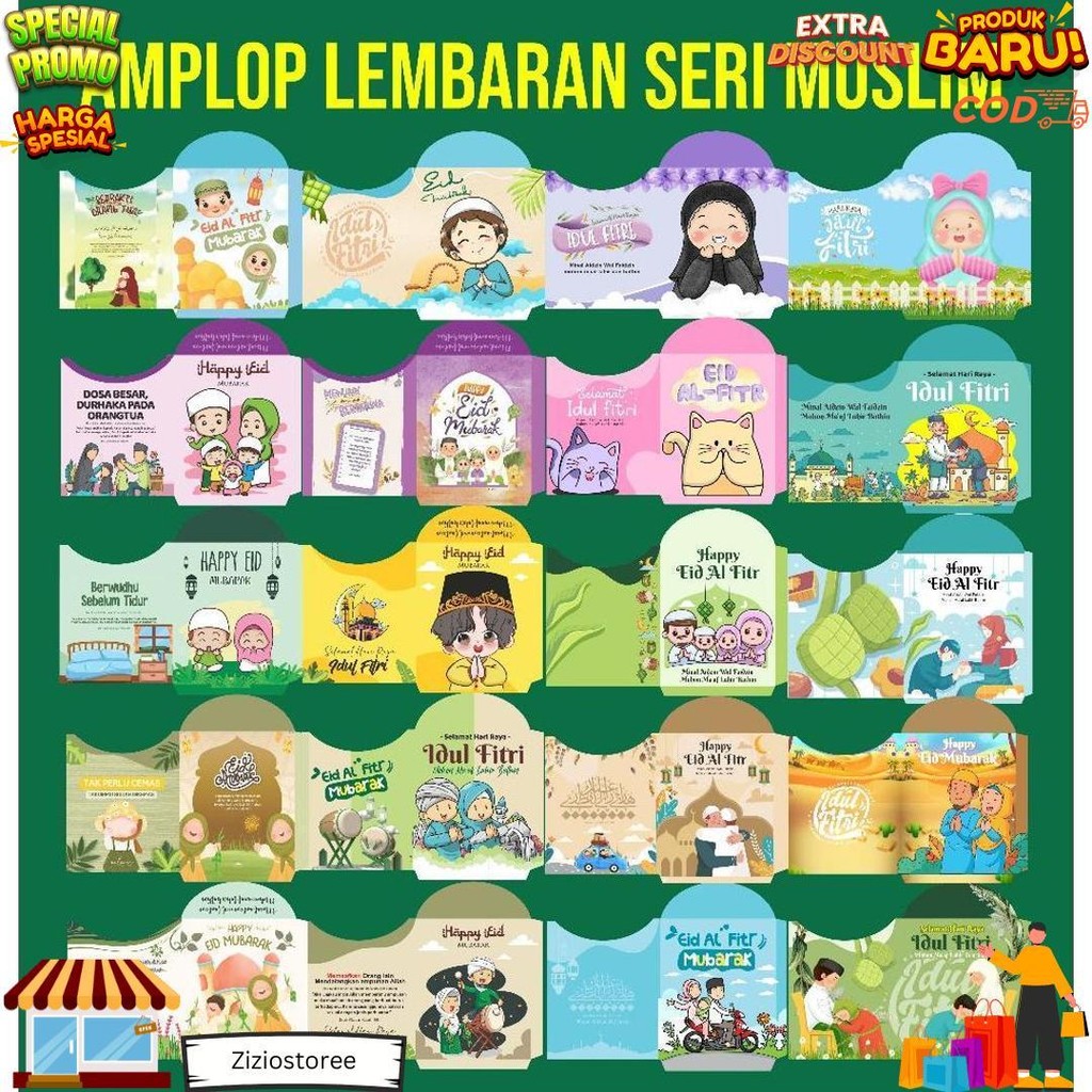 

Amplop Lebaran Medium Muslim. (1000Lembaran) D Termurah