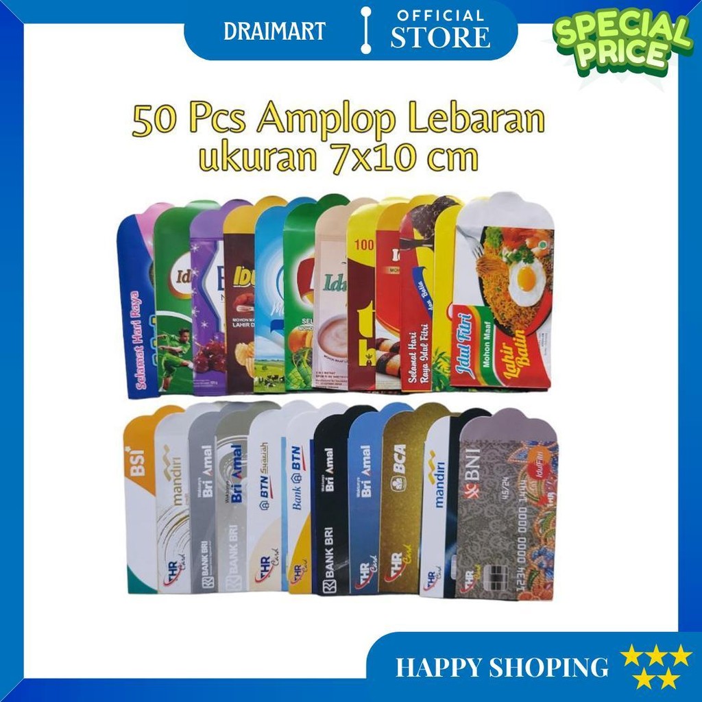 

Amplop Lebaran 50 Lembar Motif Lucu Random D Terlaris