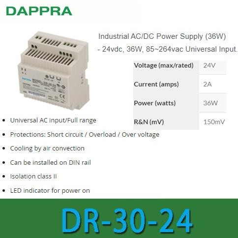 DR-30-24 DR30-24 DR 30 24 AC DC Converter 24V DIN Switching Power PM20