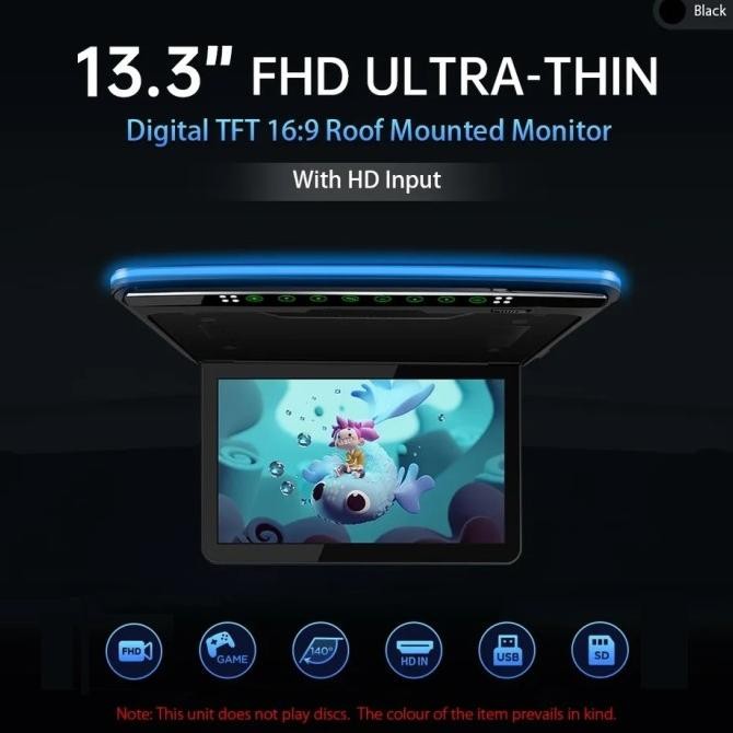 Grosir Tv Plafon / Roof 13.3" Ips Screen Full Hd 1080P. Usb, Mmc, Hdmi