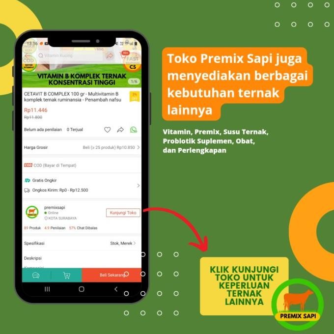 VETA BCOM C 100 GRAM - Vitamin Daya Tahan Tubuh Ayam - Veta Becom C