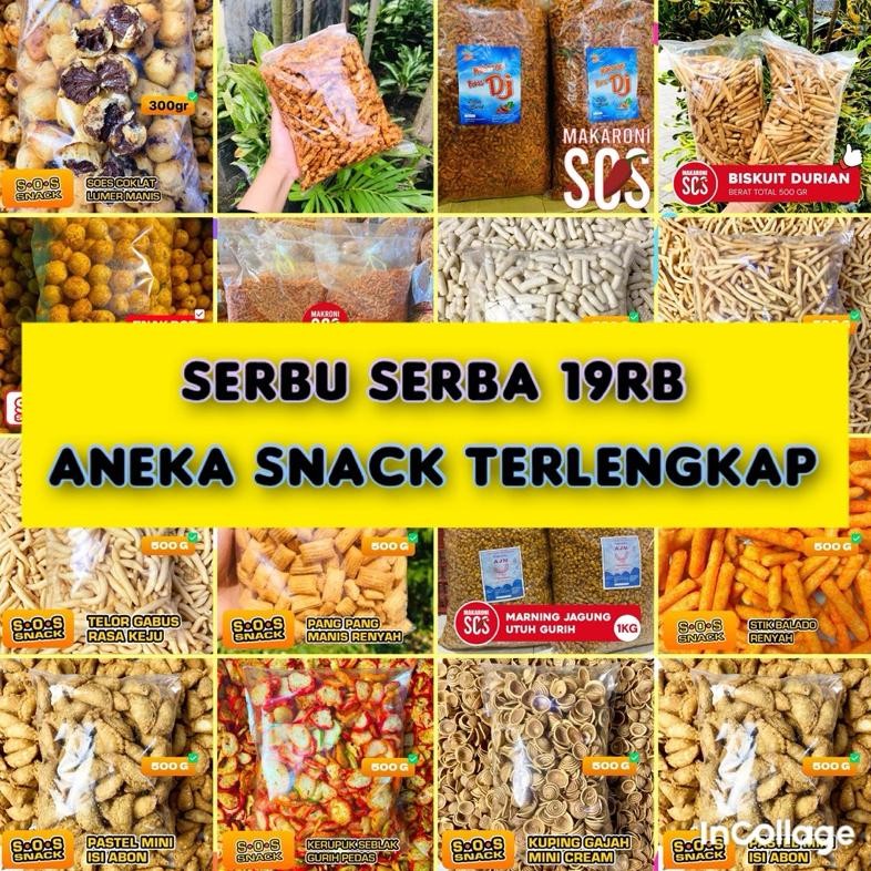 

TERLARIS Serbu Serba 20rb 500 Gram Snack Camilan Terlengkap Pedas Manis Gurih Snack Makaroni Sos Food Snack rg-4