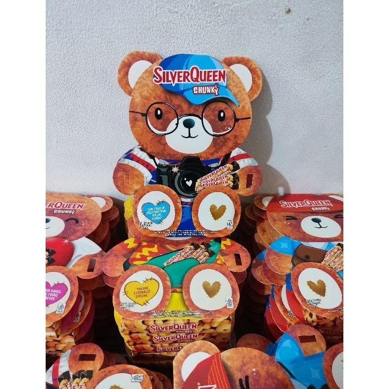 

SALE Silver Queen Mini Chunky Cashew Special Edition Valentine Beruang Teddy Bear Isi 3 @30gr uj-32