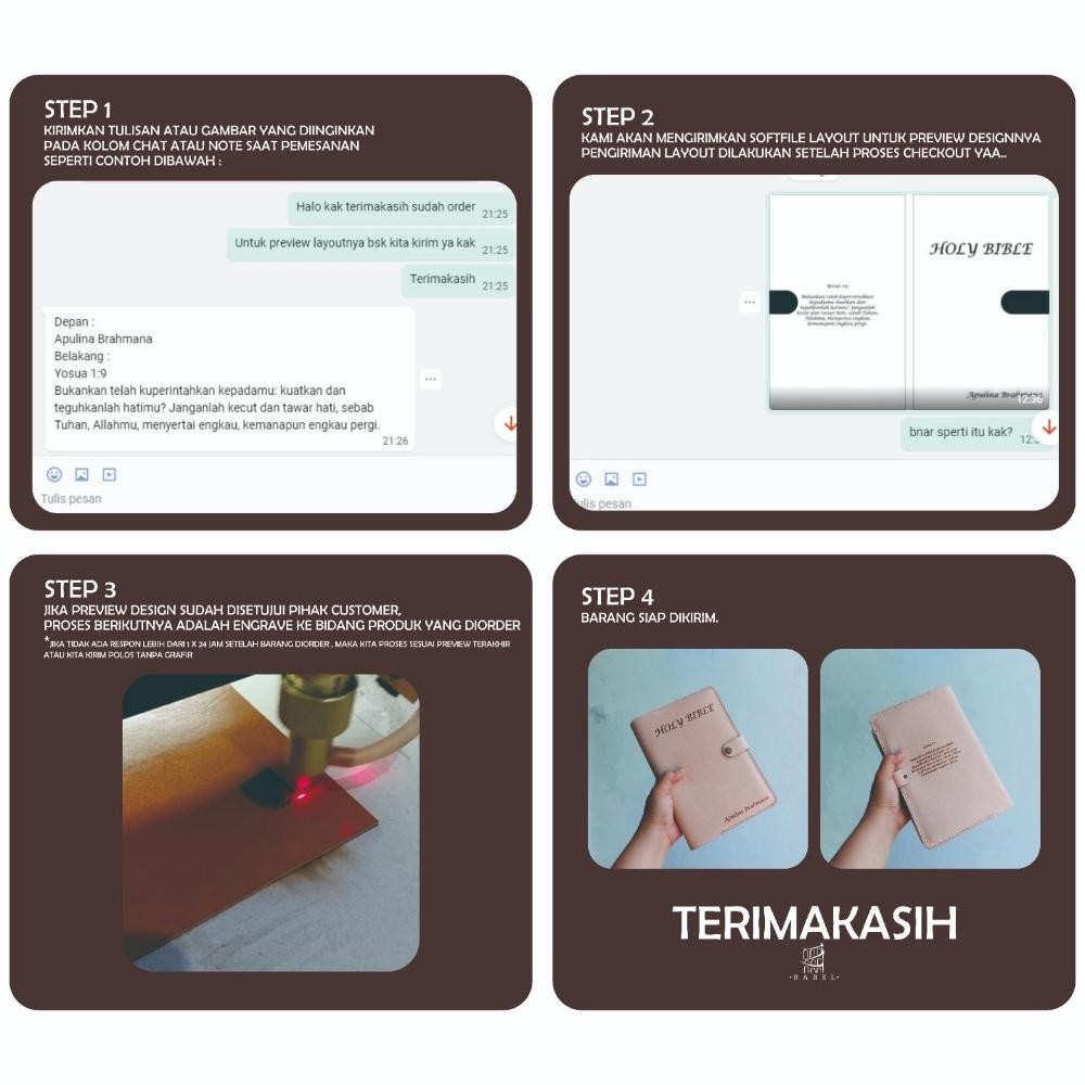 

BISA COD Alkitab Dengan Cover Kulit Sapi Asli GF21