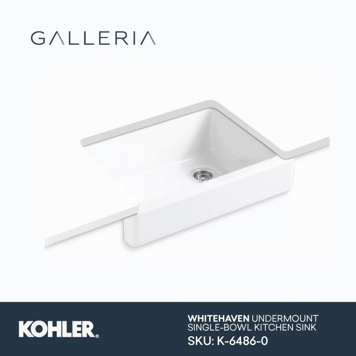 Kohler Whitehaven Kitchen Sink K-6486-0 / Kohler Bak Cuci Piring