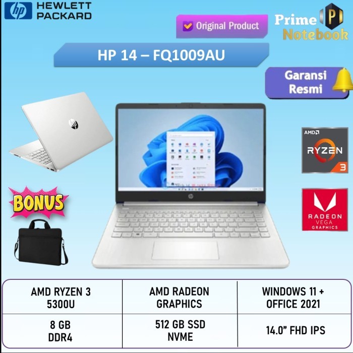 Laptop Sekolah Hp 250 G8 Intel Core I3 Gen 11 Ram 8Gb Ssd 512 Hd