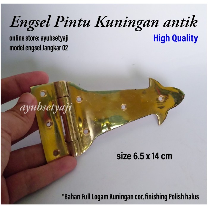 My Engsel Pintu Kuningan Jangkar 02 Klasik Antik Kuat Tebal Engsel Pintu