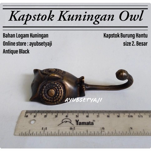 My Kapstok Burung Hantu Besar Kuningan Gantungan Baju Owl Antik Jumbo
