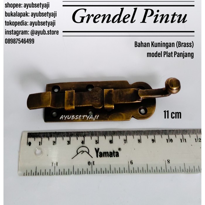 My Grendel Pintu Tanam Kuningan Antik Slot Pintu Kuno Model Plat Batavia