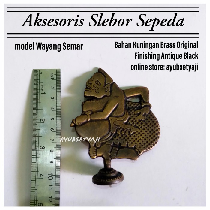 My Maskot Slebor Sepeda Onthel Karakter Wayang Kuningan Sepeda Ontel Unik