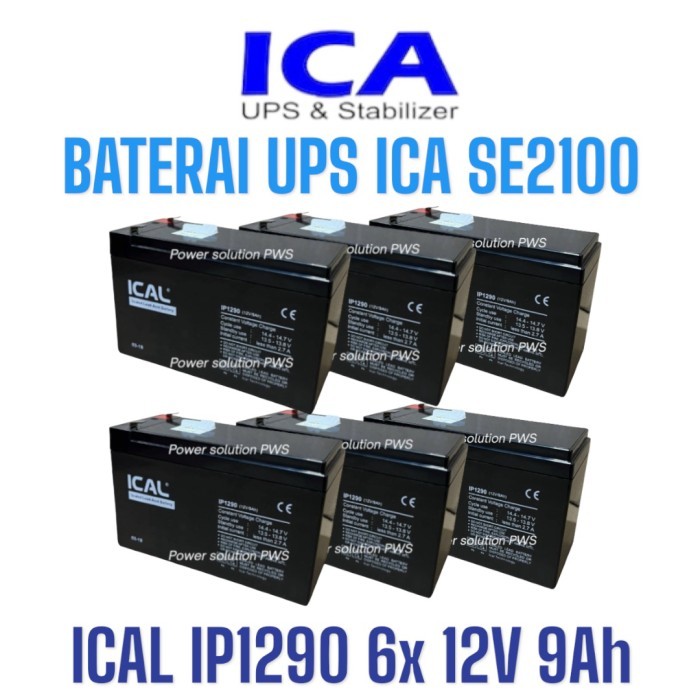 Aki UPS ICA Series SE / Baterai UPS ICA SE1100 SE2100 SE3100 / Battery Untuk Ups ICA SE 1100 SE 2100