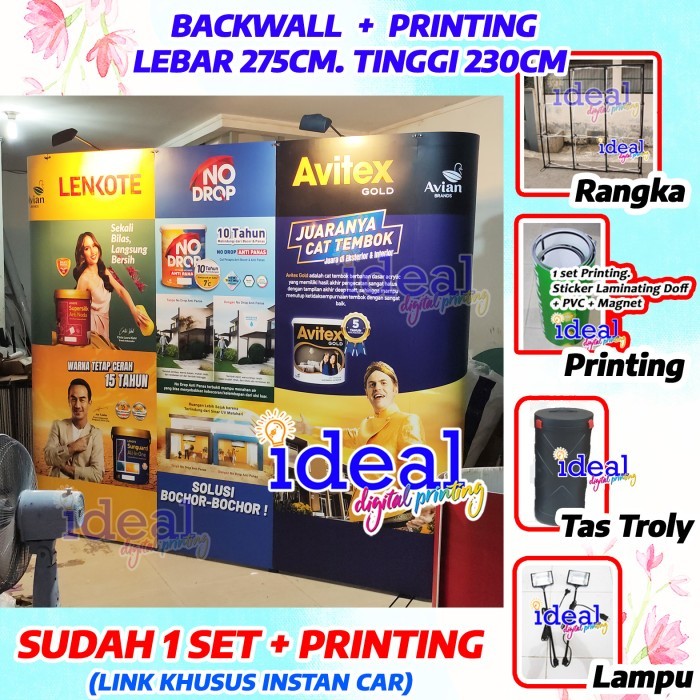 

BACKWALL BACKDROP PAMERAN SEMINAR KONFERENSI PERS WEBINAR