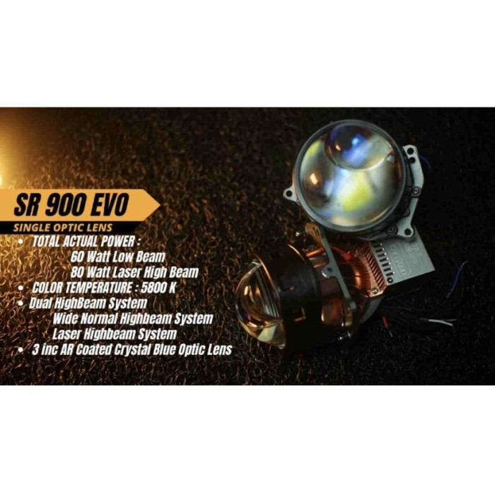 HARGA DISC - SABER SR900 EVO LED Projector Headlamp Laser LED Lampu Laser