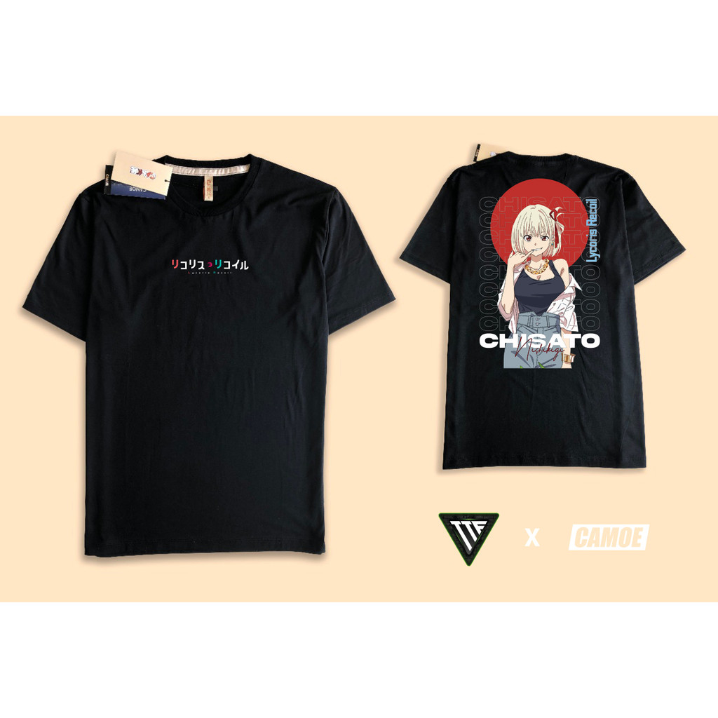Kaos Tshirt Anime Lycoris Recoil Nishikigi Chisato Waifu
