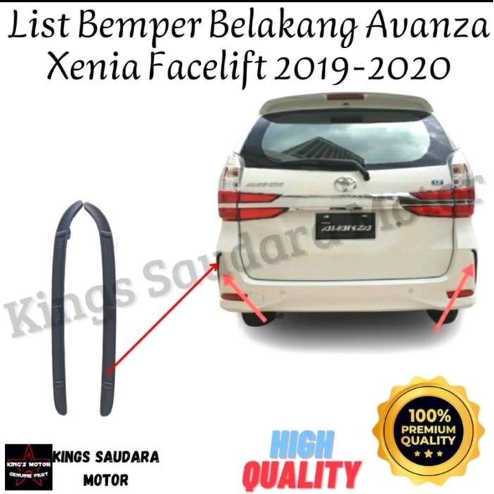 TERBARU LIST BEMPER BELAKANG AVANZA XENIA FACELIFT 2019-2020 ORIGINAL