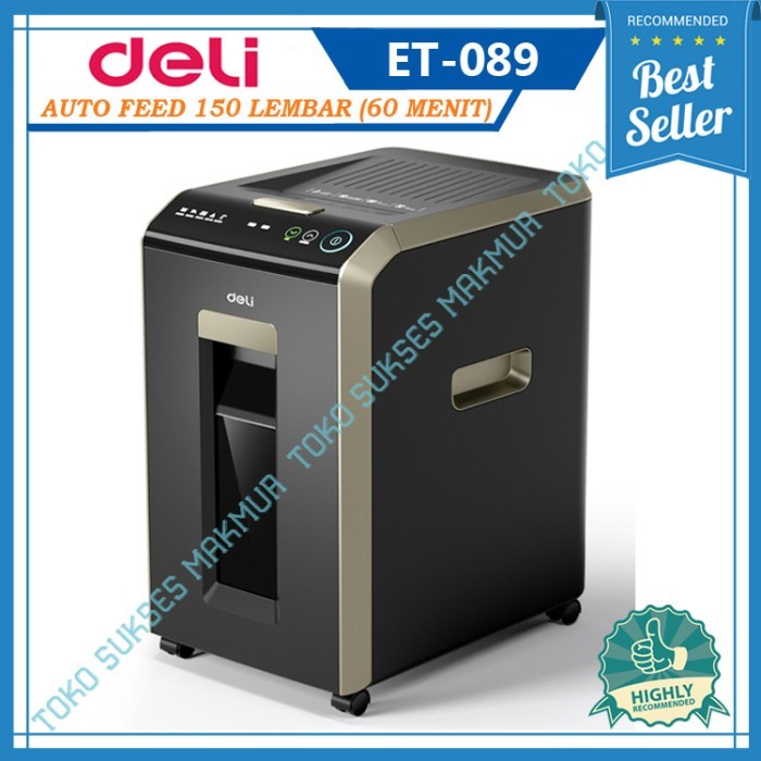 

TERLARIS! Paper Shredder DELI ET089 / Auto Feeder 150 Lembar / DELI ET 089