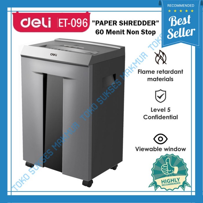 

TERBARU! Paper Shredder DELI ET096 - Mesin Penghancur Kertas 60 Menit Non Stop