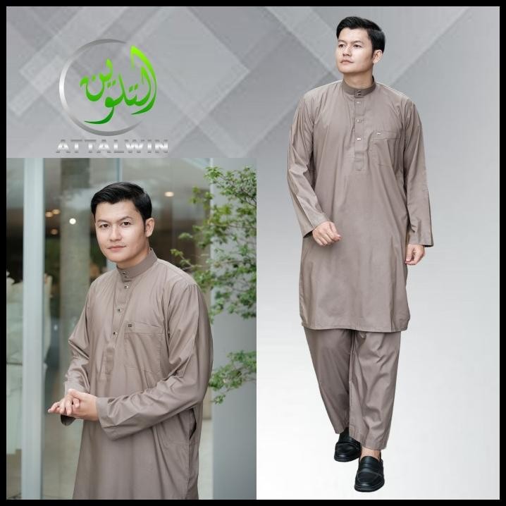 New Gamis Setelan Baju Muslim Koko Atasan Pria Tangan Panjang Sd001 Alwaan Terlaris