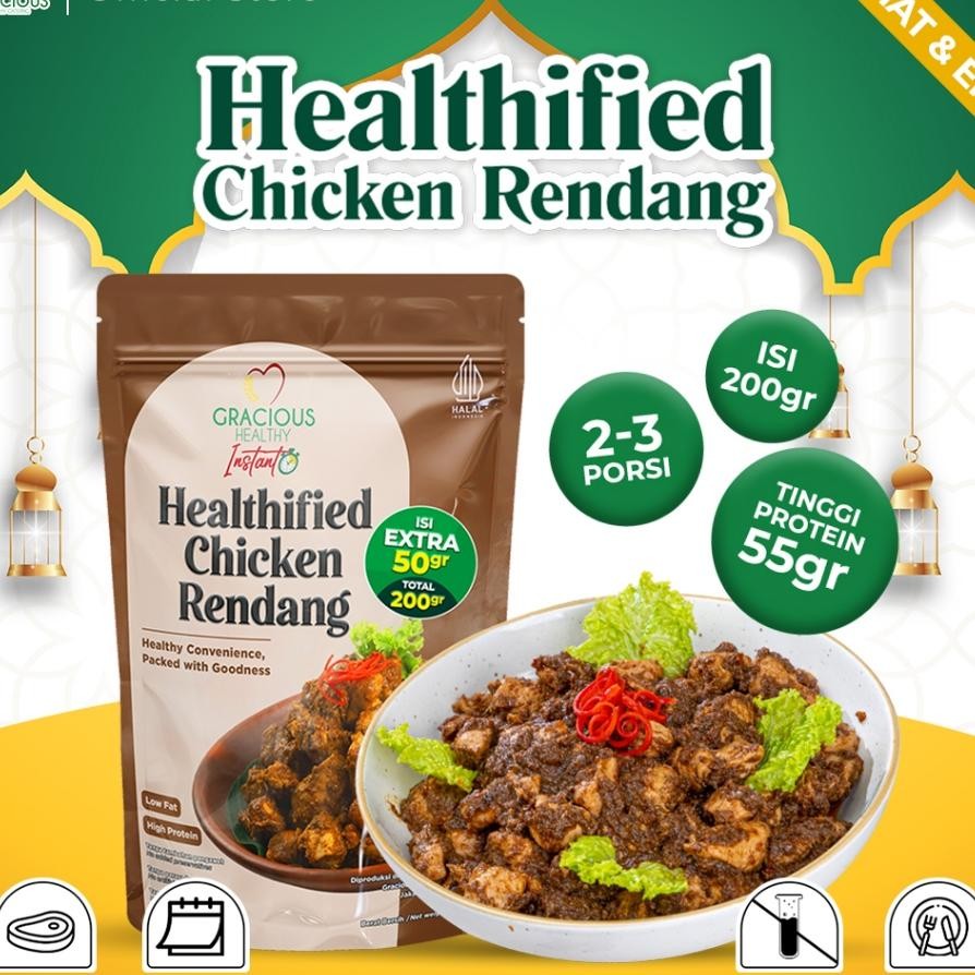 

Graciou Healthified Chien Rendang Protein 55Gr Maanan Nt Ehat Iap Aji