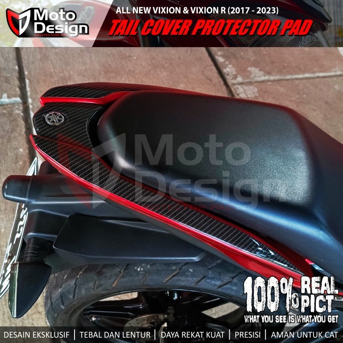 Stiker Timbul Carbon Protector Pad Tailpad Buntut Body All New Vixion