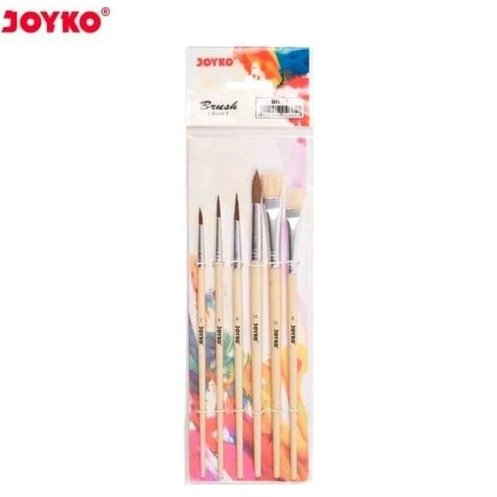 

Ghs-55 (6Pcs) Brush Set Joyko Br 1 / Kuas Lukis Joyko / Kuas Cat Mewarnai