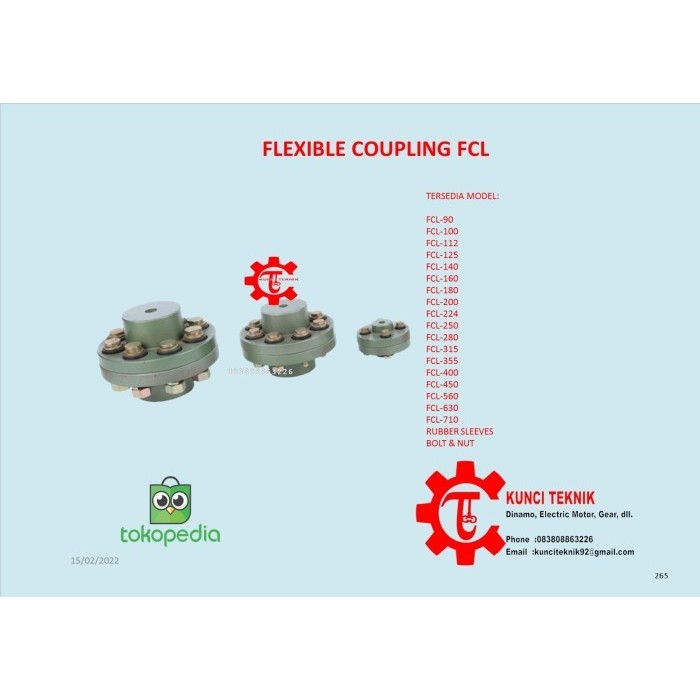 Murah Coupling China Flexible Coupling Fcl Coupling Fcl 90 Max Bore 20Mm