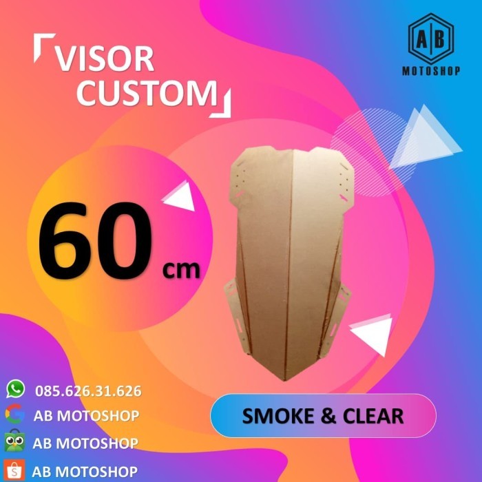 Visor Motor 60 Cm Visor Custom Motor Touring