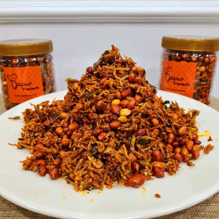 

Teri Kacang Balado Daun Jeruk 500Gram Pedas Manis Cemilan Food Crispy Snack