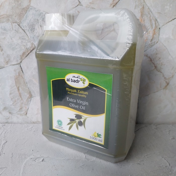 

terbaru !!! minyak zaitun extra virgin olive oil al badr 1 liter / 1000 ml ready