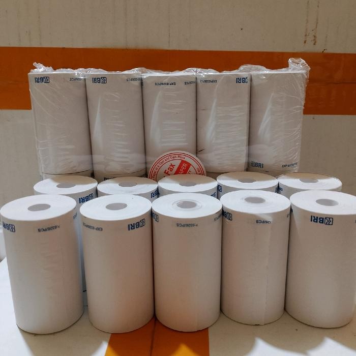 

20Pcs Kertas Thermal Logo Bri 58X33Mm 12Meter 1Kg Paper Struk Nota Promo