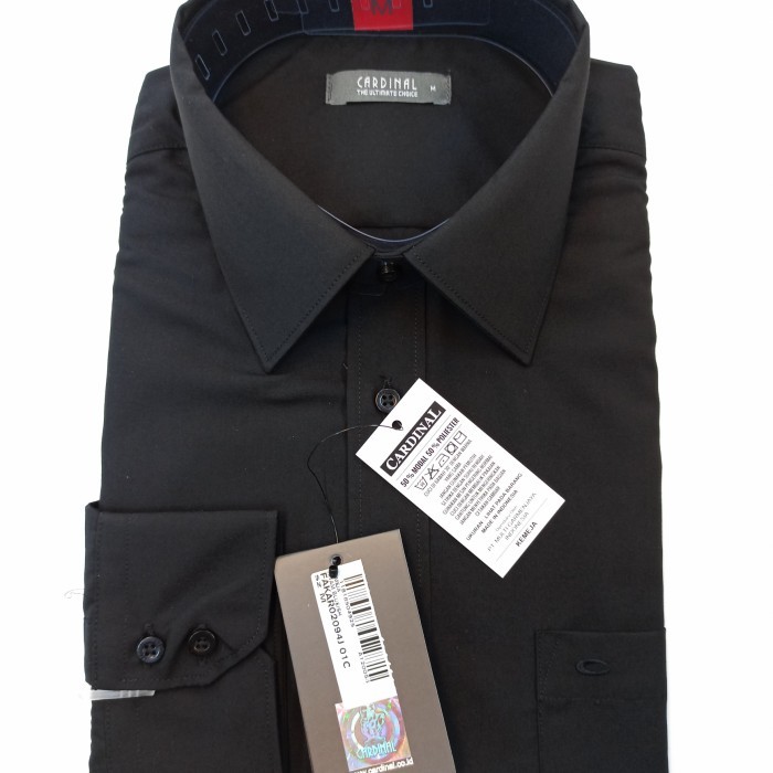 Cardinal Original Kemeja Formal Pria Panjang Hitam Fakar2094